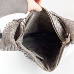 Anthropologie Melie Bianco Brigitte Woven Satchel Shoulder Bag Purse Gray Photo 2