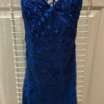 Lulus  Royal Blue Sequin Mini Dress Photo 0