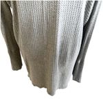 Free People  Oversized Thermal Top Gray Size Large ScoopNeck Bohemian Grunge Photo 4