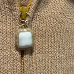 St. John  Collection size 2 the Ultima Zip Jacket Cardigan Tan White Collared Photo 2