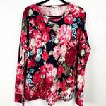Show Me Your Mumu Bosch Ski Red Floral Long Sleeves Tunic Top, Size XL Photo 0