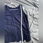 Anthropologie Porridge Tank Top Womens Size M Navy Lace Lined Cotton Beach Boho Blue Size M Photo 8