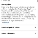 London Fog Elegant Black Women's Ankle Boots size Photo 5