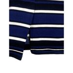 ZARA  Stripe Ribbed Knit Cotton Stretch Pencil Slit Skirt Elastic Waist S Black Photo 9