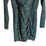 Show Me Your Mumu Party Hop Blue Sequined Long Sleeve Ruched Mini Dress Size M Photo 9