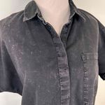 Noisy May  Black Distressed Short Sleeve Shirt Dress Size Medium Photo 1