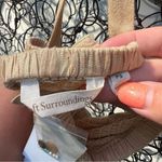 Soft Surroundings Hamptons Dress Tan Boho Beaded Seersucker Sun Dress NWT Petite Photo 12