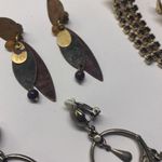 Lot Of 3 Vintage Costume Earrings Clip On Clip Photo 2