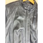 a.n.a Vintage  Women’s XL Black Genuine Lambskin Leather Motorcycle Biker Jacket Photo 4