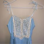 None Gunne Sax Prairie Dress Sleeveless Maxi Light Blue Photo 2