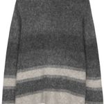Eileen Fisher brushed alpaca mohair stripe pullover sweater size medium Photo 1
