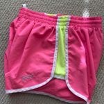 Tyler’s Hot Pink Yellow Athletic Running Shorts Lined Size Small Train Run EUC Photo 3