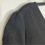 White House | Black Market  black b-neck blouse‎ rouched sleeve women’s size medium Photo 6