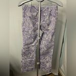Sigrid Olsen  Purple and White Leaf Print Pants SIZE‎ 8 Photo 6
