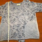 Anthropologie  Saturday Sunday Laser Cut Rolled Sleeve Pullover‎ Blue Size Medium Photo 7