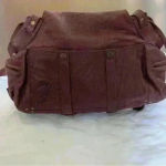Leather Messenger Bag Crossbody Flap Over Purse Shoulder Bag Satchel Brown Photo 4