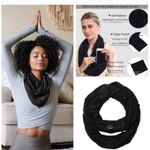 Beyond Yoga NEW!  Pocket Infinity Scarf Black Photo 1