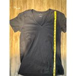 Everlane  Womens Organic Cotton V-Neck Basic Black Tee SIZE S Photo 3