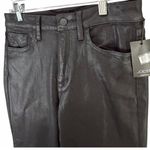 joe's jeans  The Callie Womens 28 Black Coated High Rise Cropped Boot Raw Hem Chic Photo 2