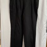 Chico's  Black Classic Large Pants 100% Linen Summer Resort Vacation Photo 0