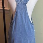 Cotton On 91 raw hem denim overall side pockets mini dress Photo 2
