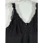 Flora Nikrooz FN  black tank lace chemise nightgown size large 33" length Photo 3