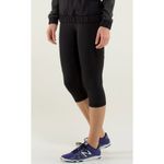 Lululemon  Leggings Size 8 Black Run Mod Moves Crop Capri Athletic Photo 2