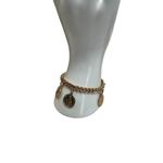 Made in Italy rose gold toned charm bracelet mother Mary and religious charms Pink Photo 1