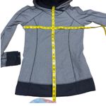 Lululemon Think Fast Hoodie Heathered Herringbone Silver Spoon Black Size 8 Photo 10