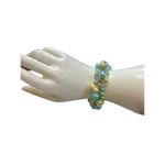 Blue pearl cluster yellow silver bracelet Silver Photo 6