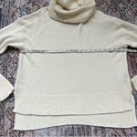 Anthropologie  Blair Slouchy Turtle Neck Sweater in Cream Off White Size Medium Photo 7