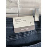 DL1961  Womens 31 Chrissy Ultra High Rise Skinny Dark Wash Denim Distressed Photo 5