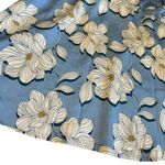 Draper James Kellie Babydoll Dress Blue Magnolia Print Satin Puff Sleeves Small Photo 11