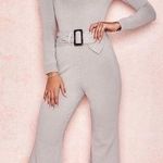 House Of CB  Naomie Grey Fine Knit Trousers Photo 1