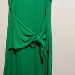 Michael Stars  Solange Green Maxi Tank Dress Knot Tie Front Slit Size Medium Photo 5