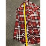 Sim and Sam women's flannel plaid shirt size M Red Size M Photo 4
