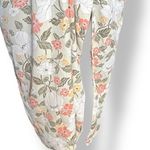 Abercrombie & Fitch XLP Floral Tulip Midi Dress Sage Green Pink White Bow Front Photo 2