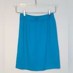 St. John Collection Teal Aqua Blue Green Waffle Knit Pencil Length Skirt Size 6 Photo 1