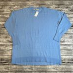 Loft Women's Lightweight Long Sleeve Baby Blue Tight Knit Sweater M Med Medium Photo 2