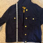 Michael Kors  Cotton Short Navy Blue Jacket with Gold Buttons, Size M Photo 7
