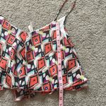 Truth NYC  Multi-Color Geometric Print Flowy Crop Top | Size Medium Photo 6