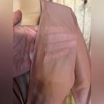 Women's Long Sleeve Flowy Maxi Swimsuit Tie Front Robe Cover Up size small Tan Photo 3