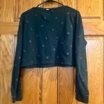Gilly Hicks - Green Floral Long-Sleeve Crop Top/Thermal Henley Photo 3