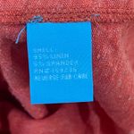 J. McLaughlin  Kacey Top XS NWT $68 Short Sleeve Scoop Neck Linen Burnt Orange Photo 4