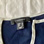 Atmosphere  Split Neck Blouse with White Trim Photo 3