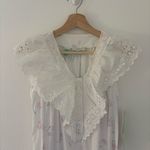 Vintage cottagecore style nightgown with lace and floral details White Photo 1