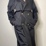 Laura Winston Petite Vintage Black Trench Coat Size 5/6 Petite Jacket Photo 0