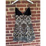 Free People  Queen Of Hearts Mini Dress Womens 6 Jacquard Print Gold Baroque Prom Photo 8