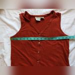 Rachel Zoe Linen Knotted Tank Top Women's Small Burnt Red Photo 3
