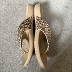 Crocs  Leopard Print Thong Sandals Size 7 Photo 2